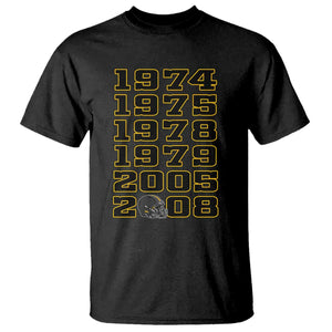 Six Historic Championship Seasons T Shirt Vintage Football Fan Graphic