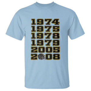Six Historic Championship Seasons T Shirt Vintage Football Fan Graphic