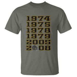 Six Historic Championship Seasons T Shirt Vintage Football Fan Graphic