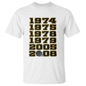 Six Historic Championship Seasons T Shirt Vintage Football Fan Graphic