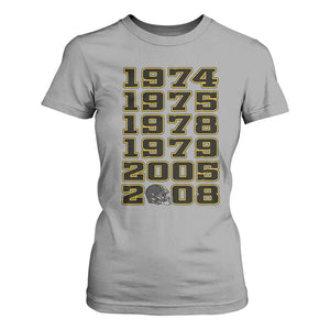 Six Historic Championship Seasons T Shirt For Women Vintage Football Fan Graphic