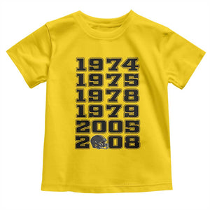 Six Historic Championship Seasons Toddler T Shirt Vintage Football Fan Graphic