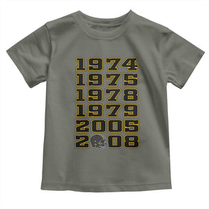 Six Historic Championship Seasons Toddler T Shirt Vintage Football Fan Graphic