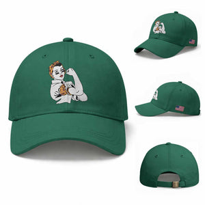 We Can Do It Game Day Baseball Cap Rosie The Riveter Strong Woman Football Fan