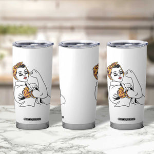 We Can Do It Game Day Tumbler Cup Rosie The Riveter Strong Woman Football Fan
