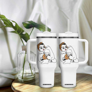 We Can Do It Game Day Tumbler With Handle Rosie The Riveter Strong Woman Football Fan