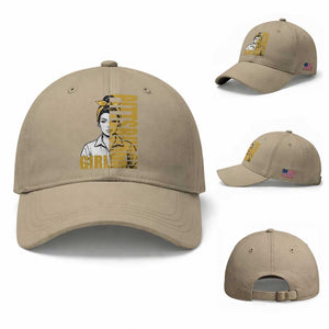 Strong Woman Football Game Day Baseball Cap Black And Gold City Pride