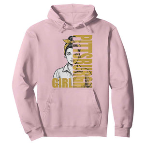 Strong Woman Football Game Day Hoodie Black And Gold City Pride