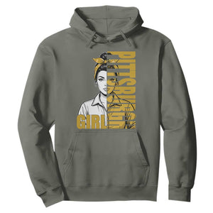 Strong Woman Football Game Day Hoodie Black And Gold City Pride