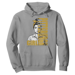 Strong Woman Football Game Day Hoodie Black And Gold City Pride
