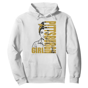 Strong Woman Football Game Day Hoodie Black And Gold City Pride