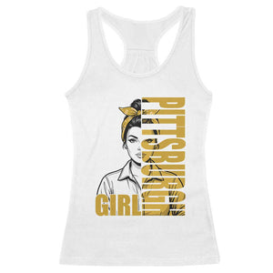 Strong Woman Football Game Day Racerback Tank Top Black And Gold City Pride
