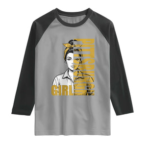 Strong Woman Football Game Day Raglan Shirt Black And Gold City Pride
