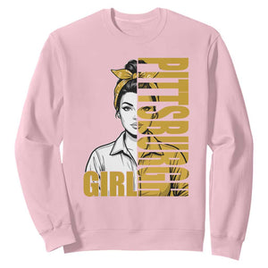 Strong Woman Football Game Day Sweatshirt Black And Gold City Pride