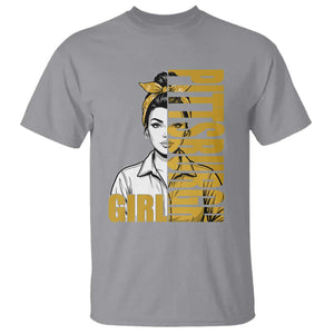 Strong Woman Football Game Day T Shirt Black And Gold City Pride