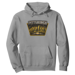 Pittsburgh Skyline Crest Graphic Hoodie Football Lover Gift