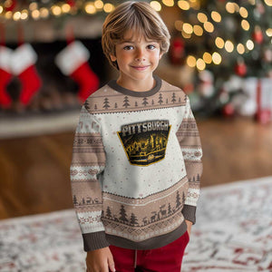 Pittsburgh Skyline Crest Graphic Ugly Christmas Sweater Football Lover Gift
