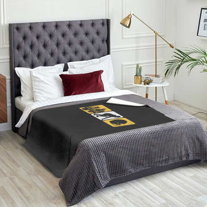 Pittsburgh Skyline Crest Graphic Throw Blanket Football Fan Pride