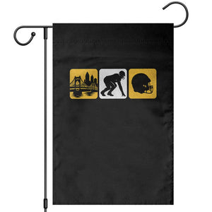 Pittsburgh Skyline Crest Graphic Garden Flag Football Fan Pride
