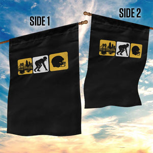 Pittsburgh Skyline Crest Graphic Garden Flag Football Fan Pride