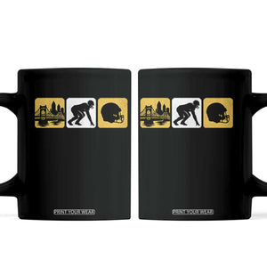 Pittsburgh Skyline Crest Graphic Coffee Mug Football Fan Pride