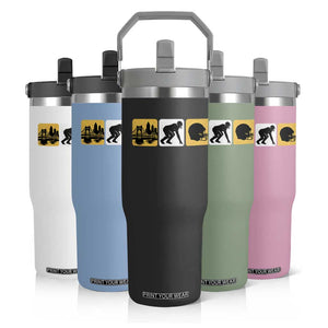 Pittsburgh Skyline Crest Graphic Flip Straw Tumbler Football Fan Pride