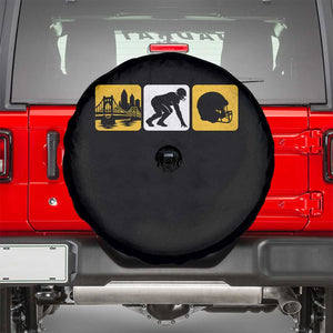 Pittsburgh Skyline Crest Graphic Spare Tire Cover Football Fan Pride