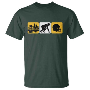 Pittsburgh Skyline Crest Graphic T Shirt Football Fan Pride