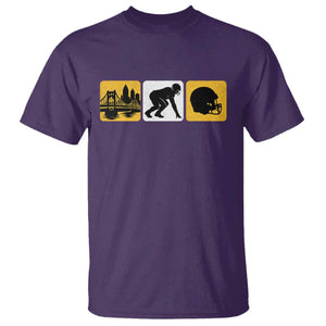 Pittsburgh Skyline Crest Graphic T Shirt Football Fan Pride