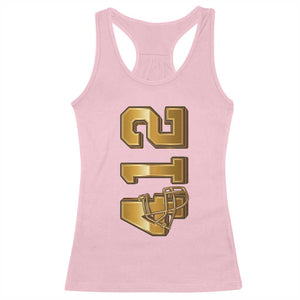 Vintage Pittsburgh City Skyline Crest Racerback Tank Top Game Day Fan Pride