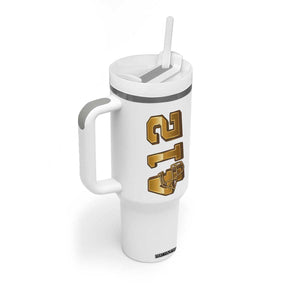 Vintage Pittsburgh City Skyline Crest Tumbler With Handle Game Day Fan Pride