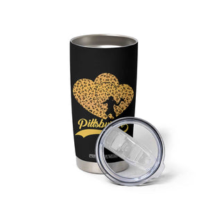 Vintage Leopard Heart Pittsburgh Pride Tumbler Cup Football Lover Gift