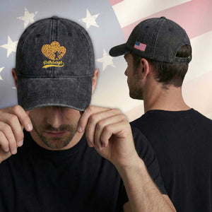 Vintage Leopard Heart Pittsburgh Pride Washed Cotton Baseball Cap Football Lover Gift