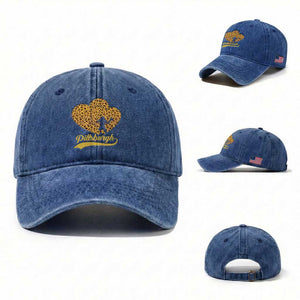 Vintage Leopard Heart Pittsburgh Pride Washed Cotton Baseball Cap Football Lover Gift