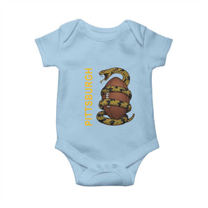 Vintage Black And Gold Rattlesnake Baby Onesie Pittsburgh Sports Fan