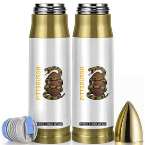 Vintage Black And Gold Rattlesnake Bullet Tumbler Pittsburgh Sports Fan