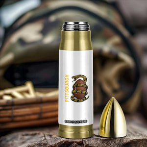 Vintage Black And Gold Rattlesnake Bullet Tumbler Pittsburgh Sports Fan