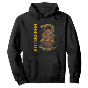 Vintage Black And Gold Rattlesnake Hoodie Pittsburgh Sports Fan