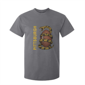 Vintage Black And Gold Rattlesnake T Shirt For Kid Pittsburgh Sports Fan