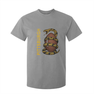 Vintage Black And Gold Rattlesnake T Shirt For Kid Pittsburgh Sports Fan