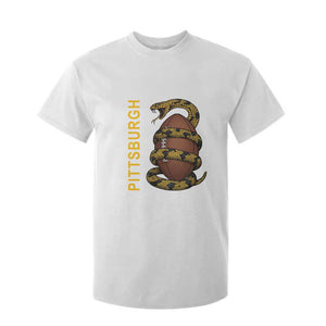 Vintage Black And Gold Rattlesnake T Shirt For Kid Pittsburgh Sports Fan