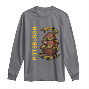 Vintage Black And Gold Rattlesnake Long Sleeve Shirt Pittsburgh Sports Fan