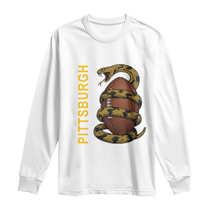 Vintage Black And Gold Rattlesnake Long Sleeve Shirt Pittsburgh Sports Fan