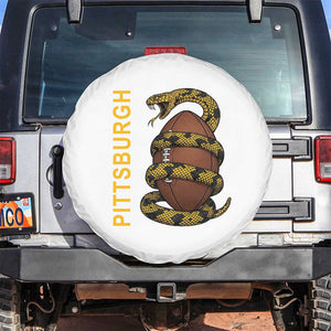 Vintage Black And Gold Rattlesnake Spare Tire Cover Pittsburgh Sports Fan
