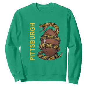 Vintage Black And Gold Rattlesnake Sweatshirt Pittsburgh Sports Fan
