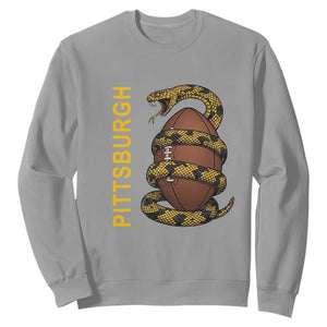 Vintage Black And Gold Rattlesnake Sweatshirt Pittsburgh Sports Fan
