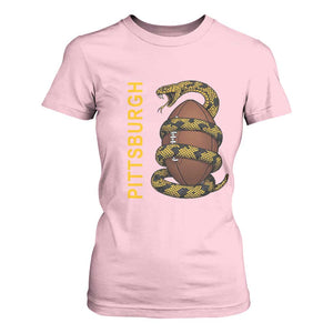 Vintage Black And Gold Rattlesnake T Shirt For Women Pittsburgh Sports Fan