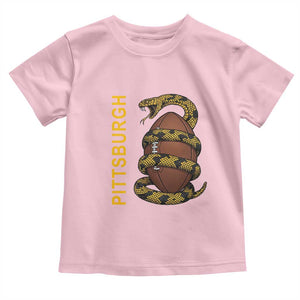 Vintage Black And Gold Rattlesnake Toddler T Shirt Pittsburgh Sports Fan