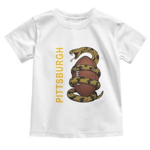 Vintage Black And Gold Rattlesnake Toddler T Shirt Pittsburgh Sports Fan