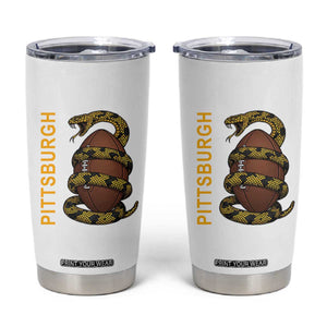 Vintage Black And Gold Rattlesnake Tumbler Cup Pittsburgh Sports Fan